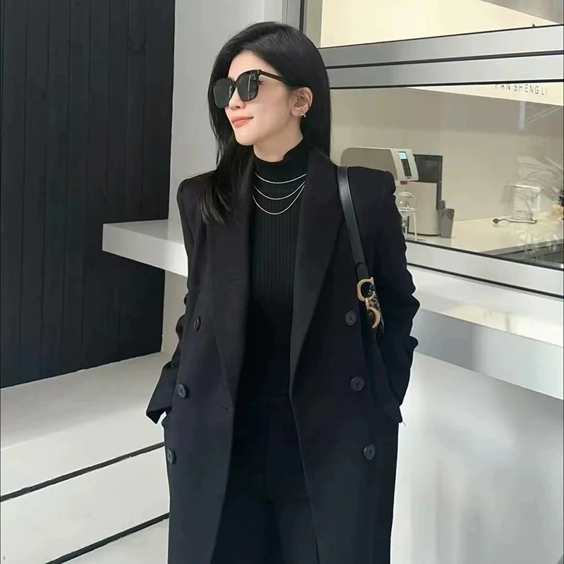 {专柜}商场同款女装2025秋冬新款中长款大衣毛呢通勤风5400810