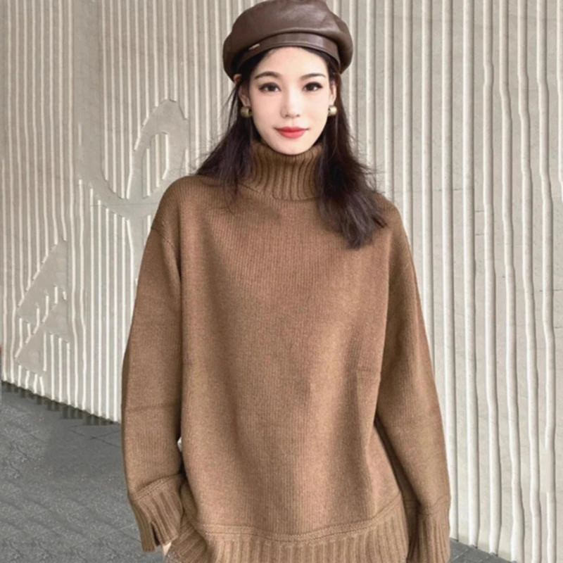 商场同款2025冬新款山羊绒高领针织衫百搭洋气保暖毛衣女5399781