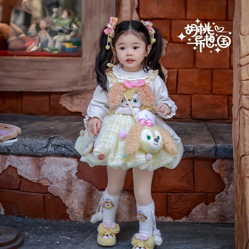 【年中清仓默认微瑕 】黄色小狗洛丽塔花苞裙