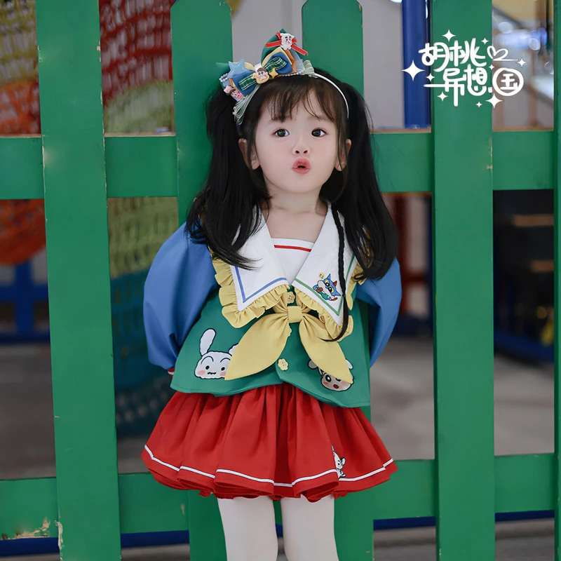 【年中秋冬款清仓】包含微瑕 蜡笔小新长袖水手服套装