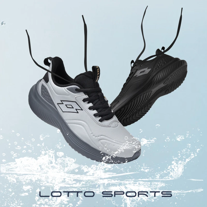 LOTTO/乐途【菱鸿2.0】情侣舒适防泼水皮革运动鞋防滑缓震慢跑鞋女