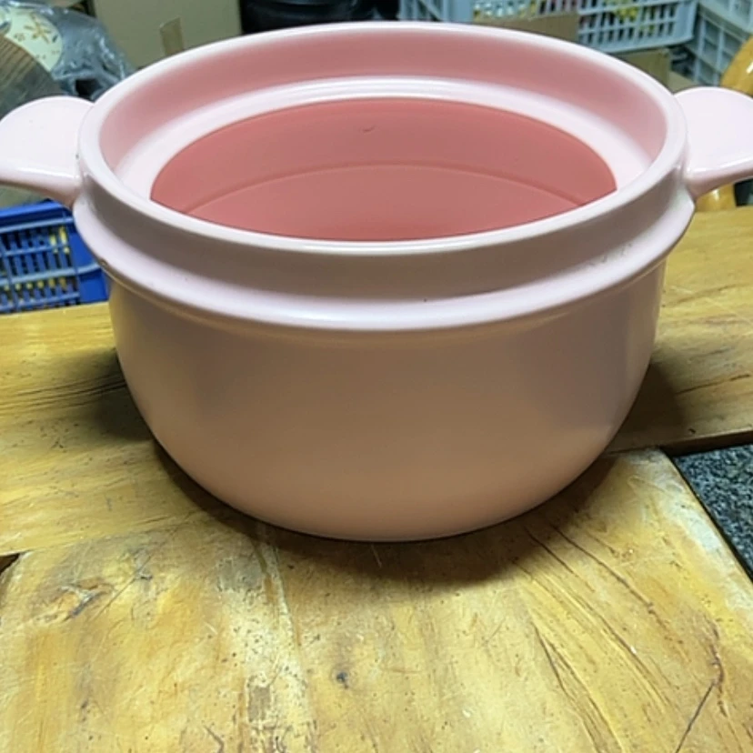 【闪购商品】陶瓷微瑕疵，口径22厘米，高度13厘米3L粉默认发粉盖子