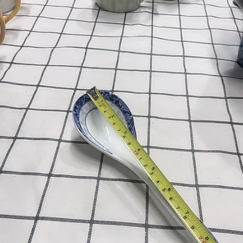 【闪购商品】陶瓷微瑕疵，4根22厘米青花大汤勺