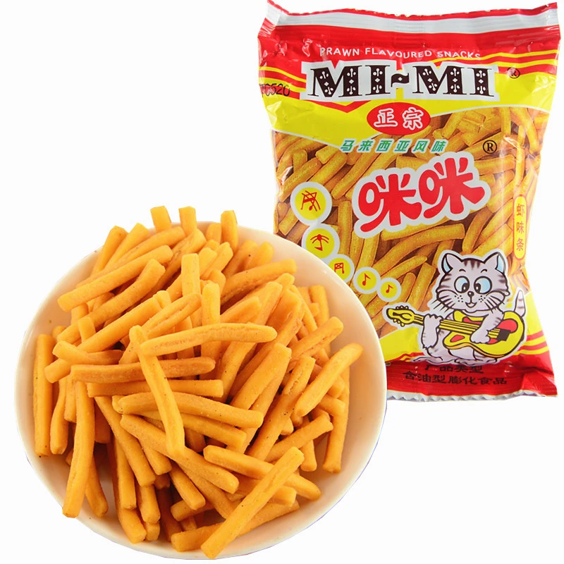 咪咪虾味条膨化食品8090后儿时怀旧小吃零食品开袋即食