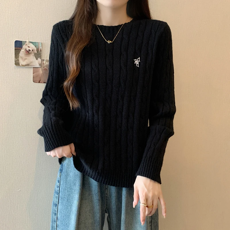 3412大码女装2024秋冬新款洋气针织衫胖妹妹时尚百搭毛衣外套上衣