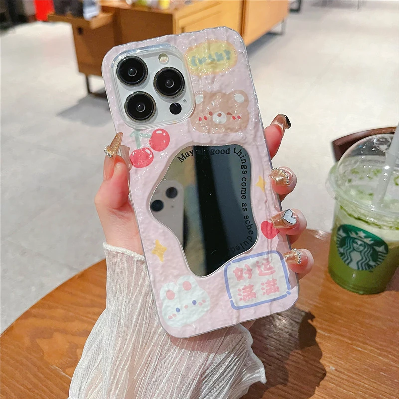 适用苹果14手机壳岩石iphone13华为荣耀oppovivo女款网红卡通防摔