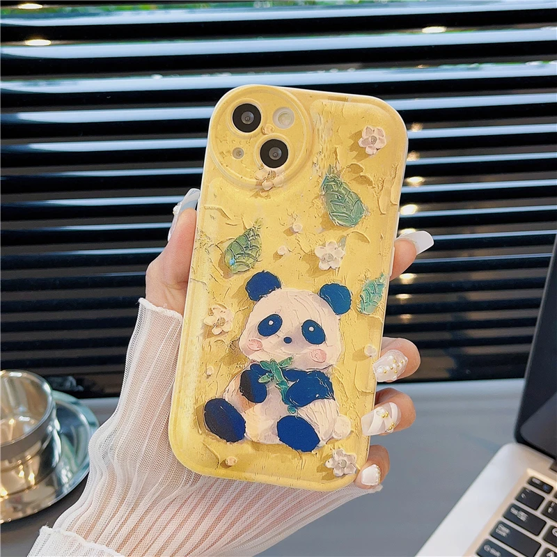 适用于苹果华为OPPO/VIVO小米手机壳14潮女款高级感ins气垫壳油画