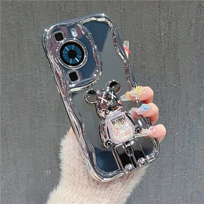适用【华为p60pro】手机壳华为p60潮牌暴力熊男女款硅胶网红防摔套