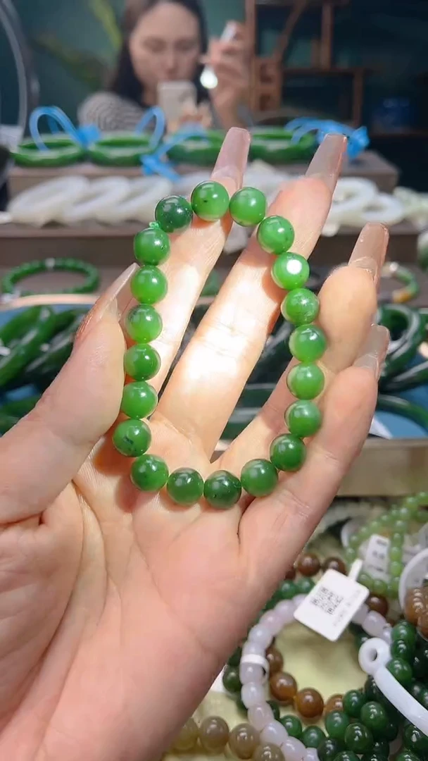 【闪购商品】和田玉（碧玉）手串未镶嵌卡10