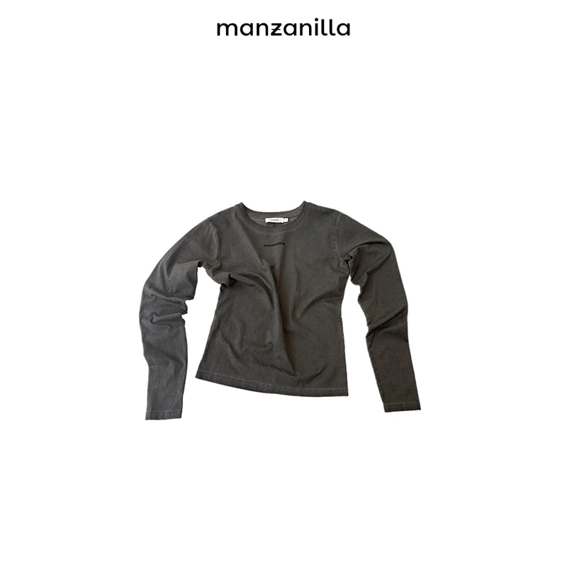 manzanilla修身做旧T24早秋新品设计师款AT24030040