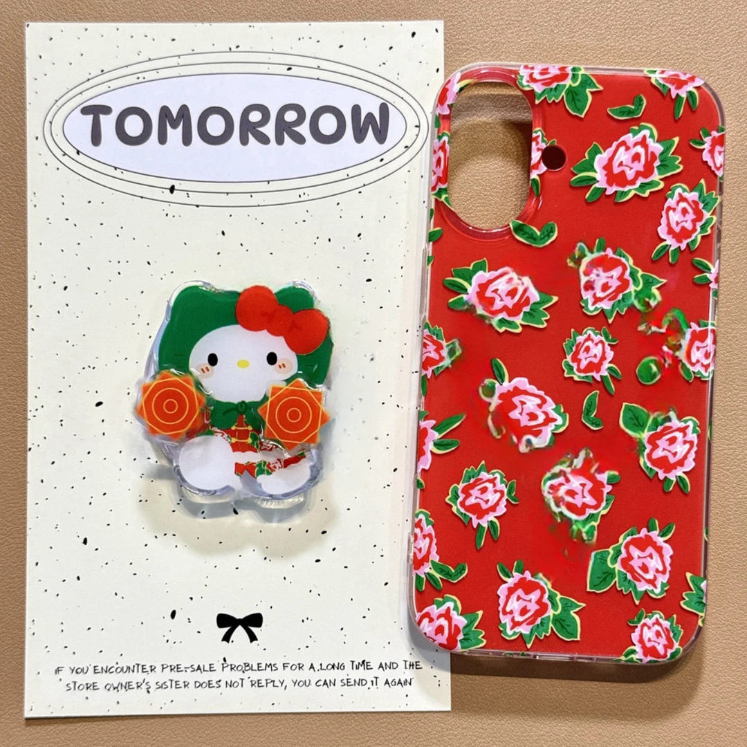 东北秧歌秀手绢KT猫适用苹果16promax手机壳iPhone15/14/13女12软