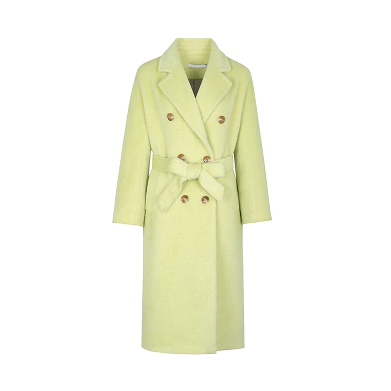 【白姐专属】商场同款新品长毛羊驼毛双面呢大衣N0710A34571