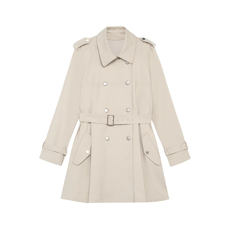 【品牌】商场同款新品宽松阔版四合扣时尚风衣N112A31075