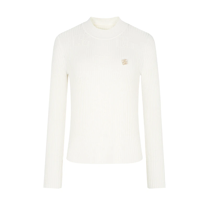 【直播专属】商场同款新品时尚百搭粘纤套头针织衫NDY8A33041