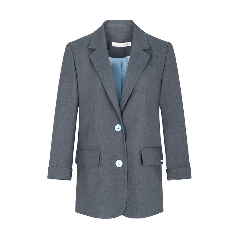 【籽言】商场同款免烫精TR撞色可拆袖西装外套N018B33638