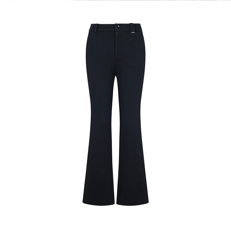 【品牌】商场同款新品高腰显瘦加绒喇叭长裤N1311A34346