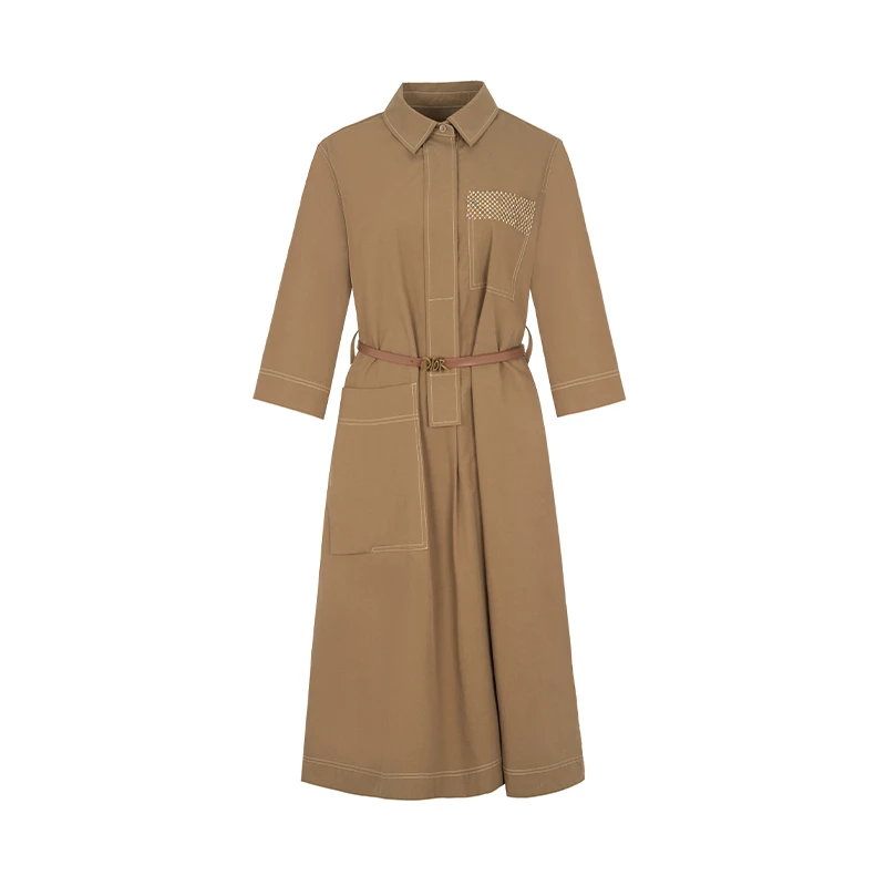 【品牌】商场同款新品棉涤长款宽松版连衣裙N197B33119