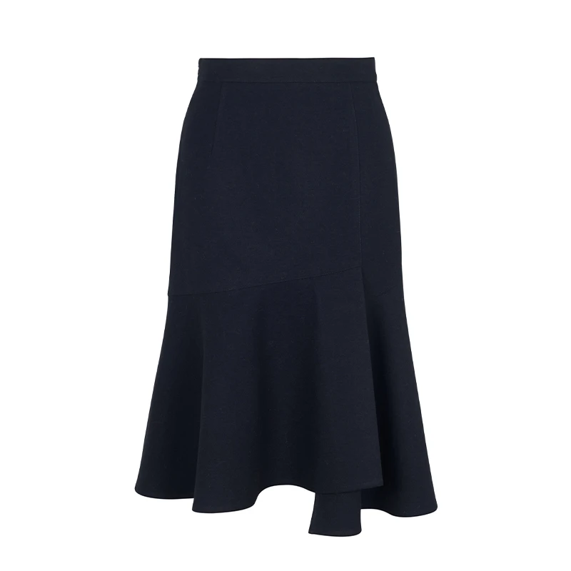 【媛媛女王专享】商场同款新品不对称鱼尾设计半身裙N1611A34537