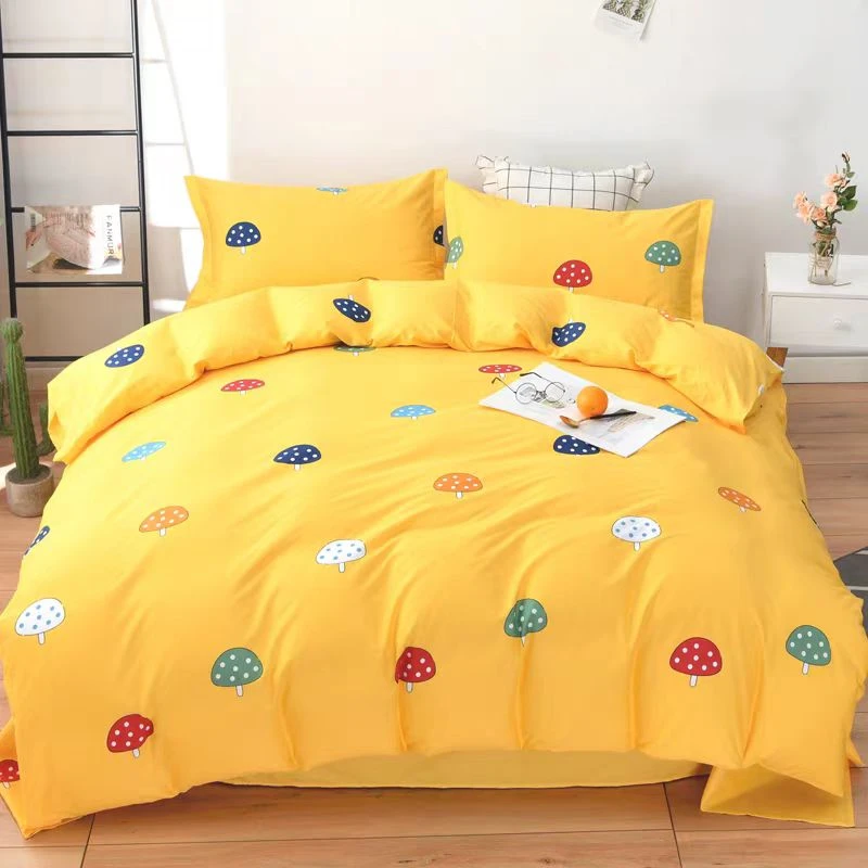 百分百纯棉微瑕斜纹布料（ 小蘑菇）