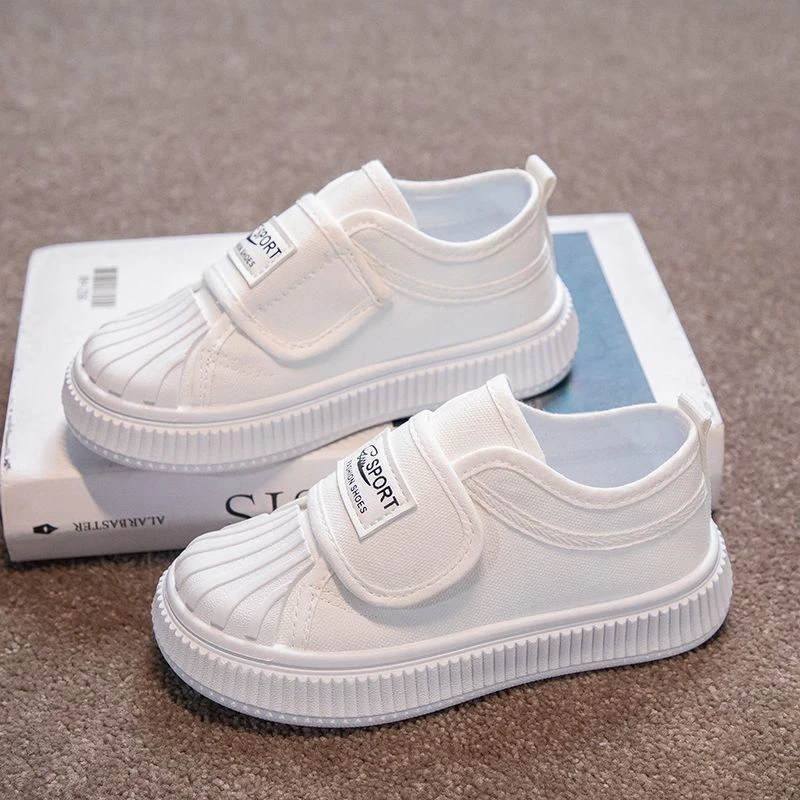 帆布鞋软底宝宝百搭小学生透气小白鞋男童鞋女童鞋子小鞋子男童