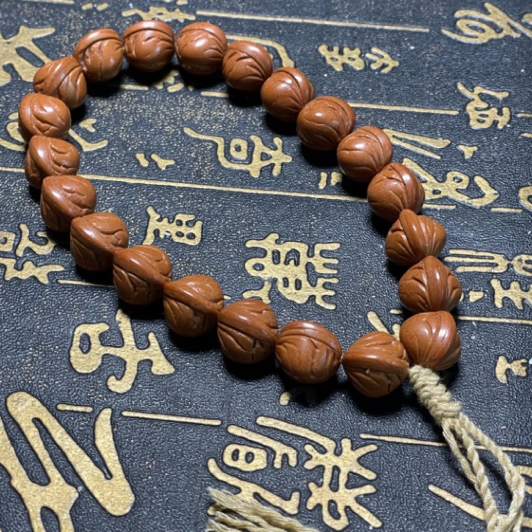 甄选同树龙纹桃核小光头手串手持精卡一道筋11➕12左右龙纹桃核