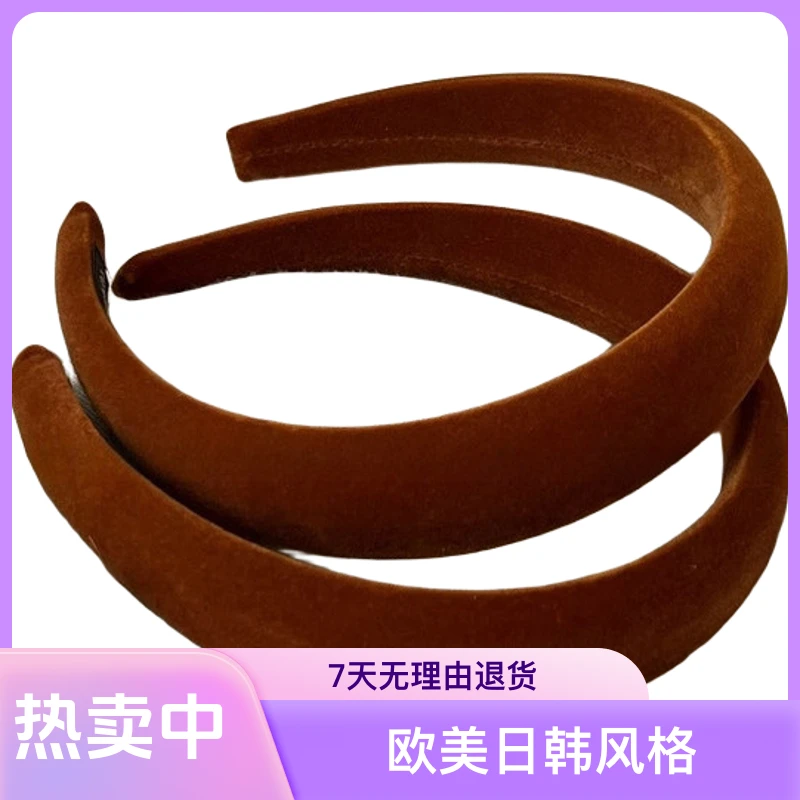 秋冬高颅顶显脸小厚发箍女款宽边头箍2023年网红新款压法卡头饰