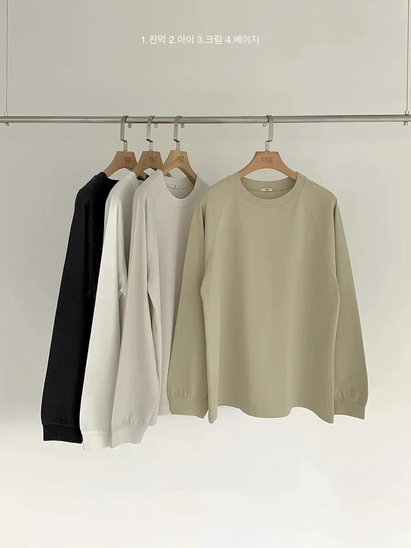 【NO退换】鸡蛋韩国东大门插肩袖宽松棉质T恤