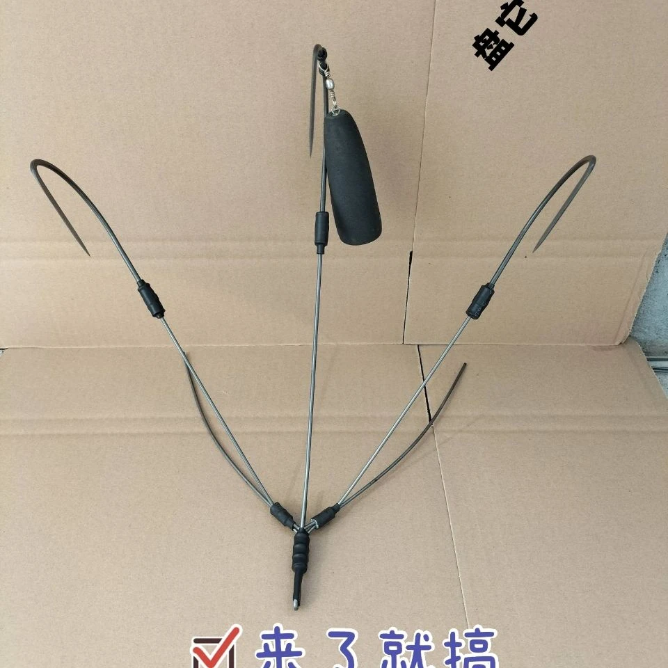 可视锚钩高低钩碟钩单腿高低钩无腿双钩刀锋锚钩二次淬火黑色刀锋
