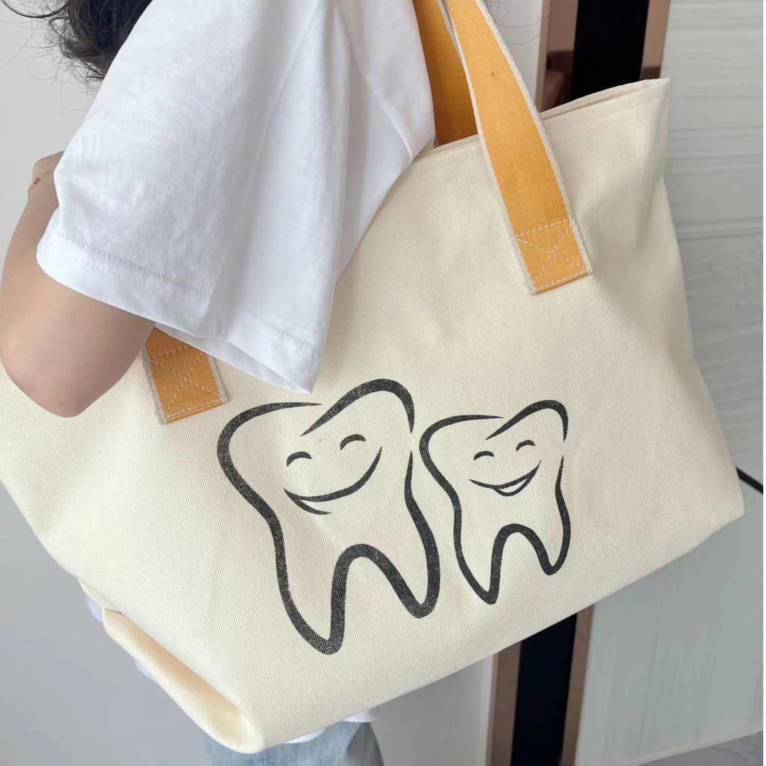 日韩系帆布包学生大容量简约单肩包上课补习手提袋外出耐用