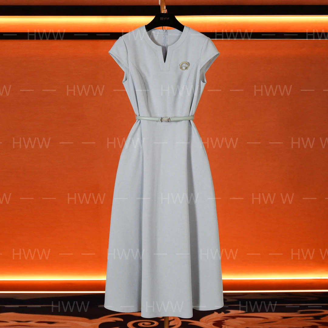 HWW轻奢设计师女装连衣裙气质修身时尚连衣裙DHZFF402300