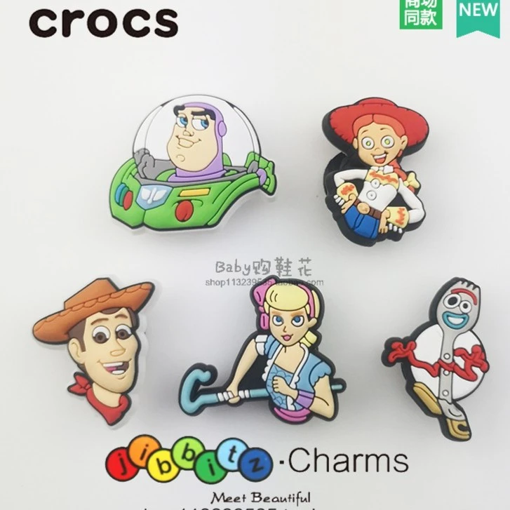 新款crocsS可爱卡通新款洞洞鞋鞋花扣情侣智必星CRORSS洞洞鞋配件