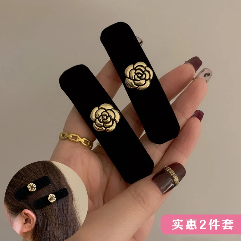 CHIMERA/奇美拉 合金布艺发饰 小香风山茶花刘海夹边夹发夹BB夹子