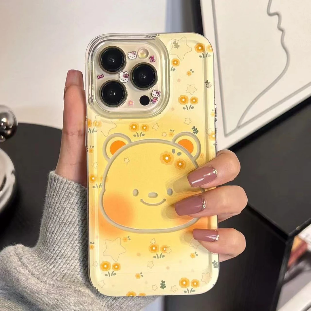 维尼熊iphone15苹果手机壳14promax软胶13pro透明12创意X卡通