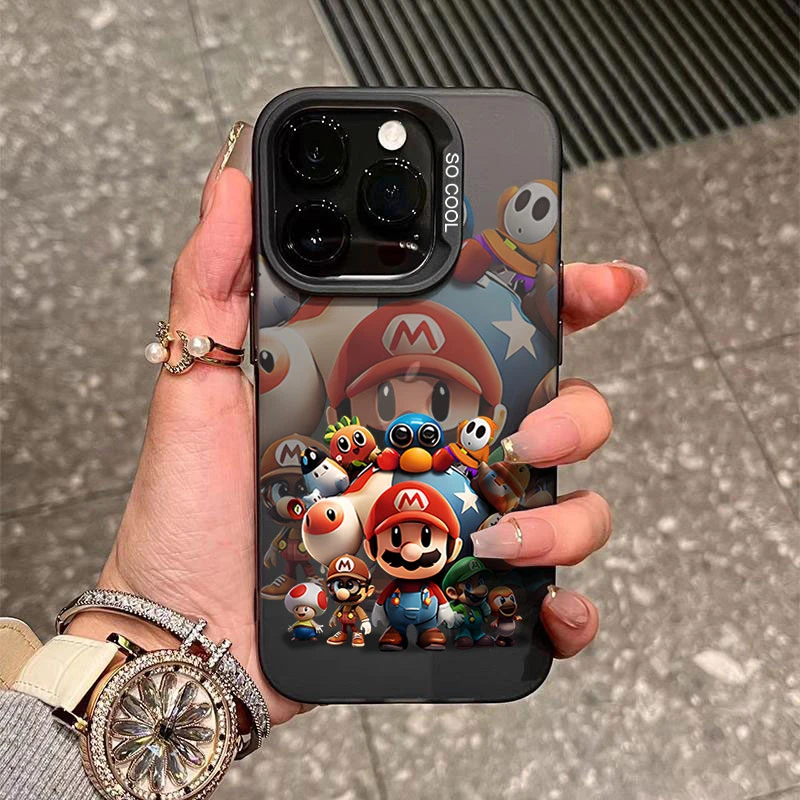 超级玛丽苹果15手机壳iphone14Promax磨砂13软硅胶元气壳12防摔11