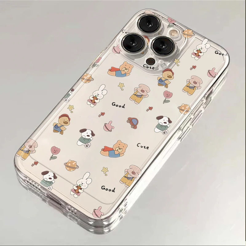 满屏小动物iPhone15ProMax手机壳苹果14PRO透明13硅胶1211全包xsr