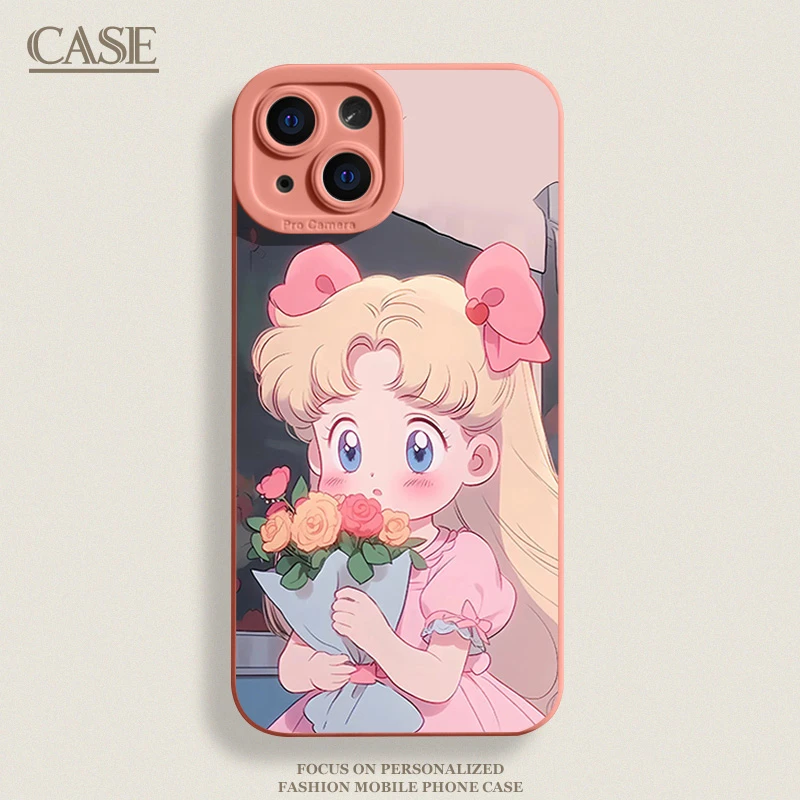 捧花女孩iPhone15ProMax手机壳14苹果13硅胶12全包78p男女11xs/xr