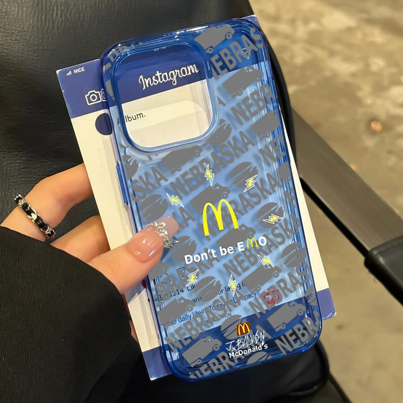 M记标签适用iphone16/15/14promax苹果11手机壳13软胶12卡通8创意