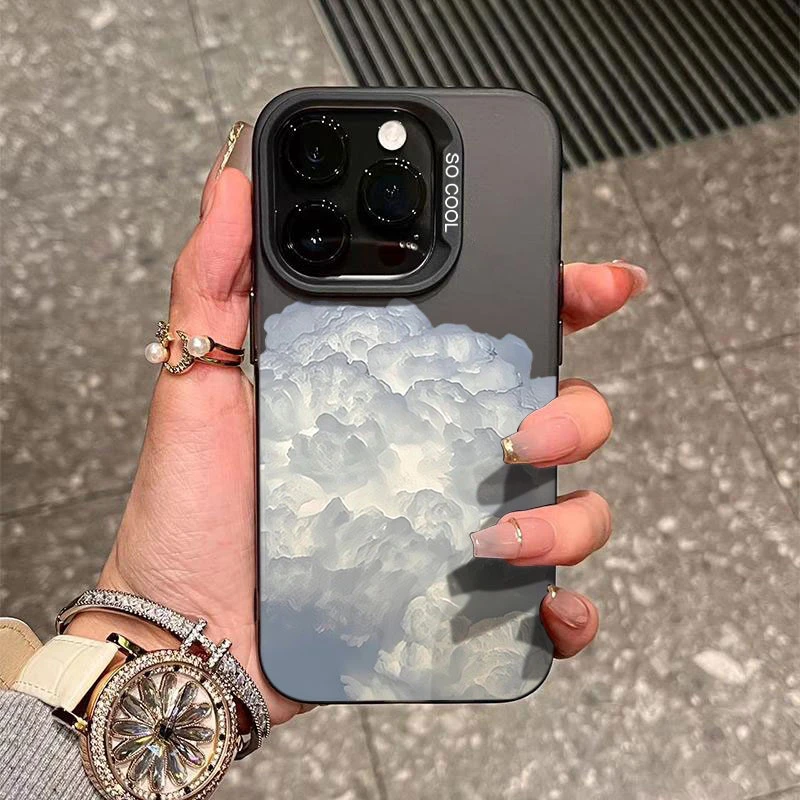 高级感梦幻云朵iPhone15_14promax手机壳新款11苹果13软硅胶12 XS