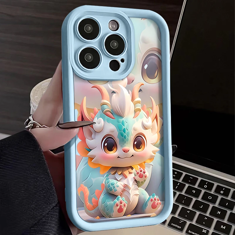 国潮麒麟小青龙苹果15promax手机壳iPhone14网红13PRO国风12防摔