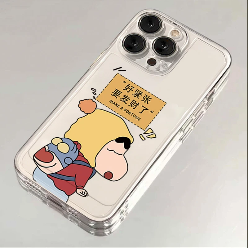 发财小新iPhone15ProMax手机壳苹果14PRO透明13硅胶12 11全包xsxr