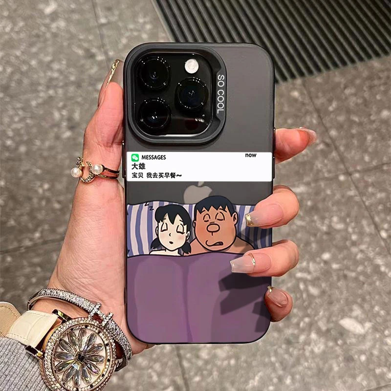 创意胖虎适用苹果15手机壳iphone14Promax磨砂13软硅胶12防摔11/X