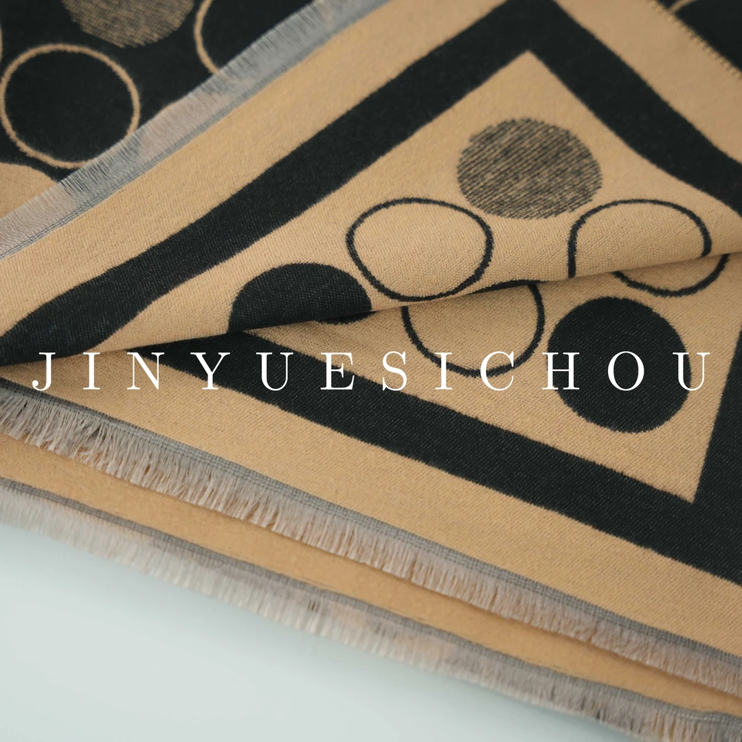 【溯野花园-淡咖啡】高端秋冬新款新中式围巾披肩65*180（S104）