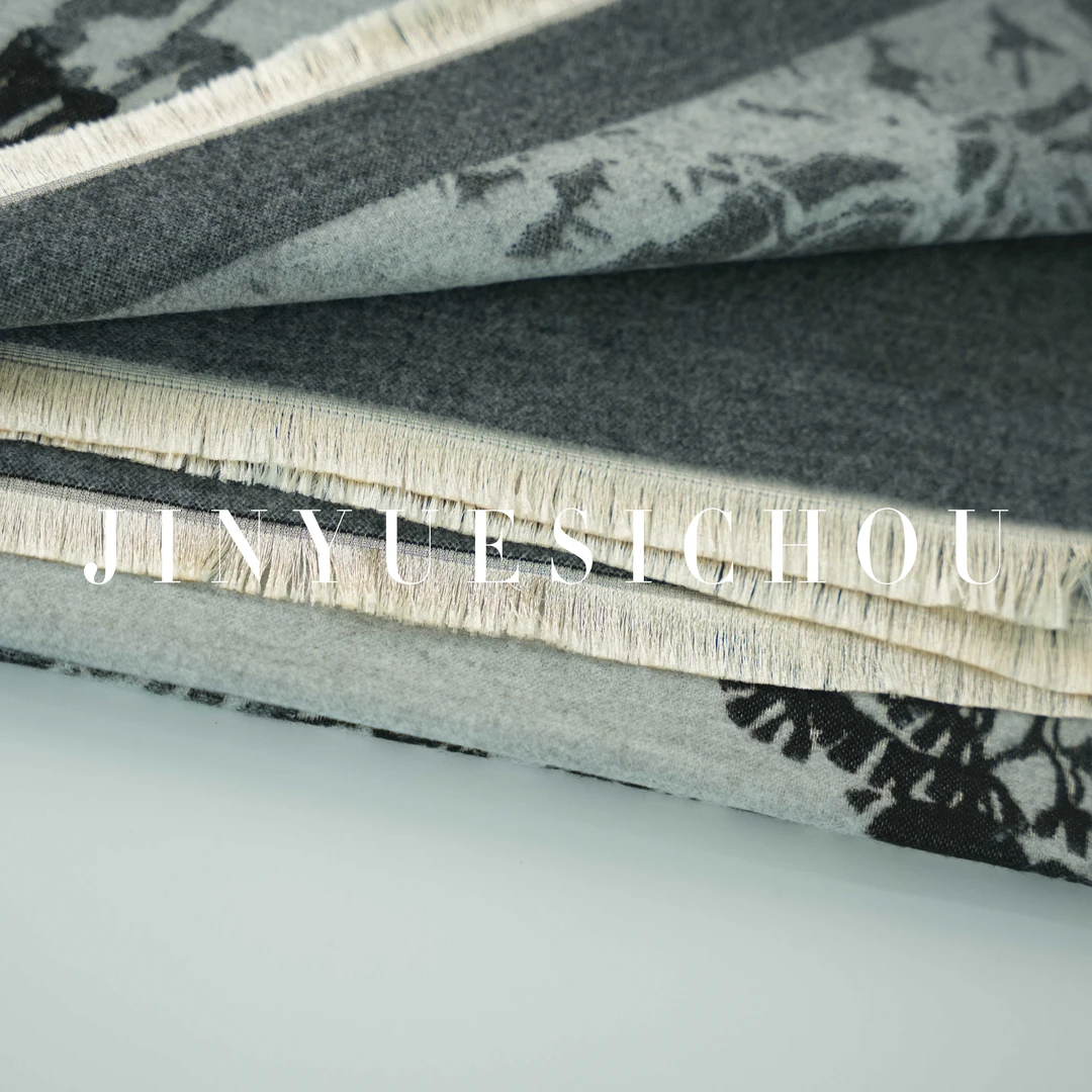 【墨竹】高端秋冬新款新中式围巾披肩65*180（S152）