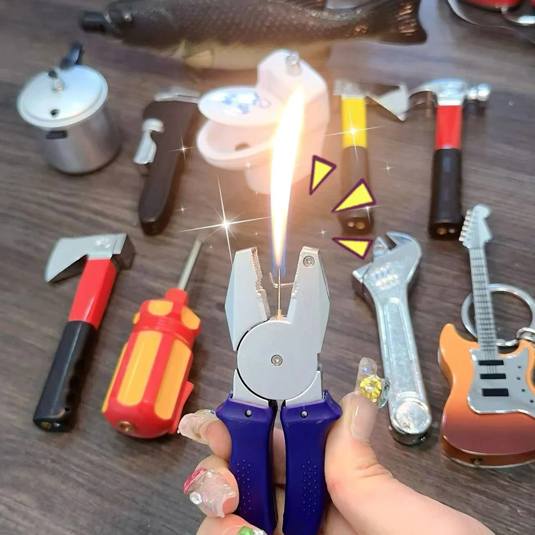 创意搞笑特色奇葩打火机老虎钳手斧头工具造型可爱个性防风充气