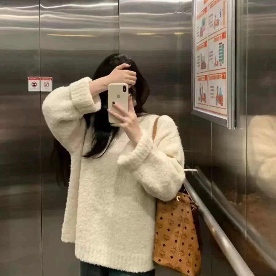 温柔软糯宽松时尚百搭套头毛衣 2300188