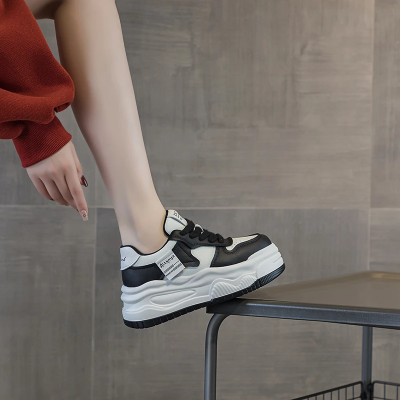 厚底小白鞋女2024春夏季新款时尚百搭网红系带运动休闲透气女鞋