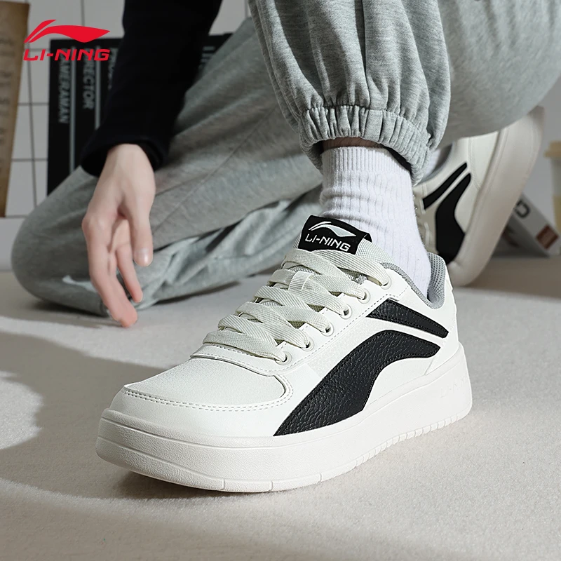 李宁男鞋板鞋2025春季新款白色休闲时尚男生低帮潮流运动小白鞋