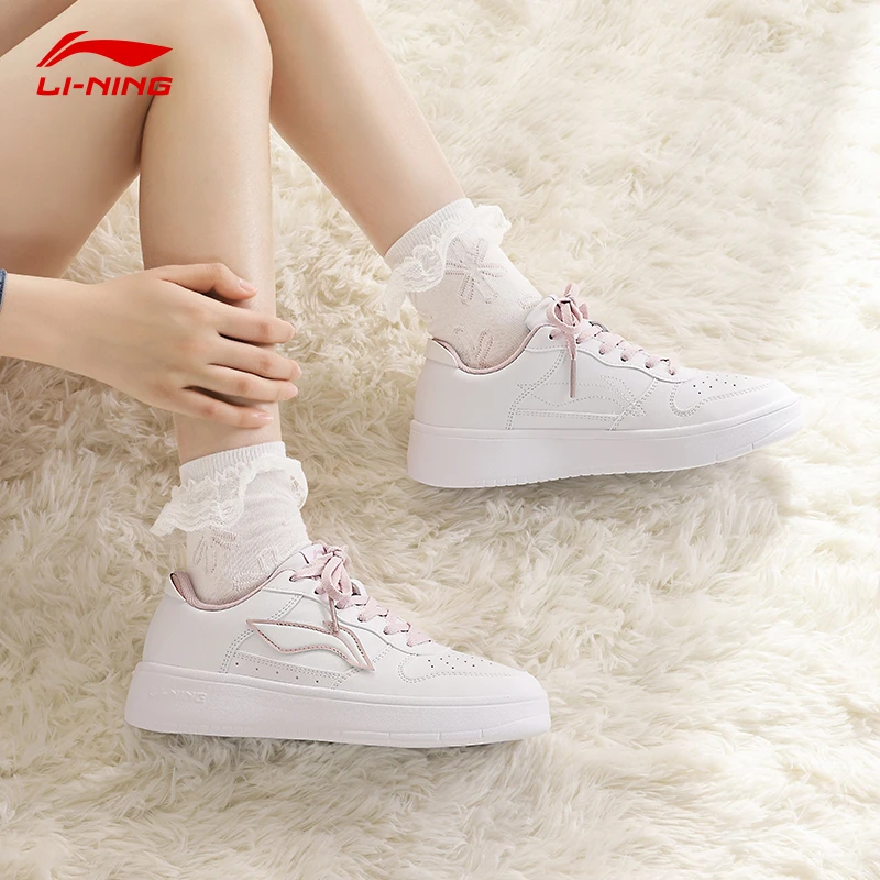 李宁板鞋女鞋夏季新款百搭ins低帮运动软底小白鞋透气潮流休闲鞋
