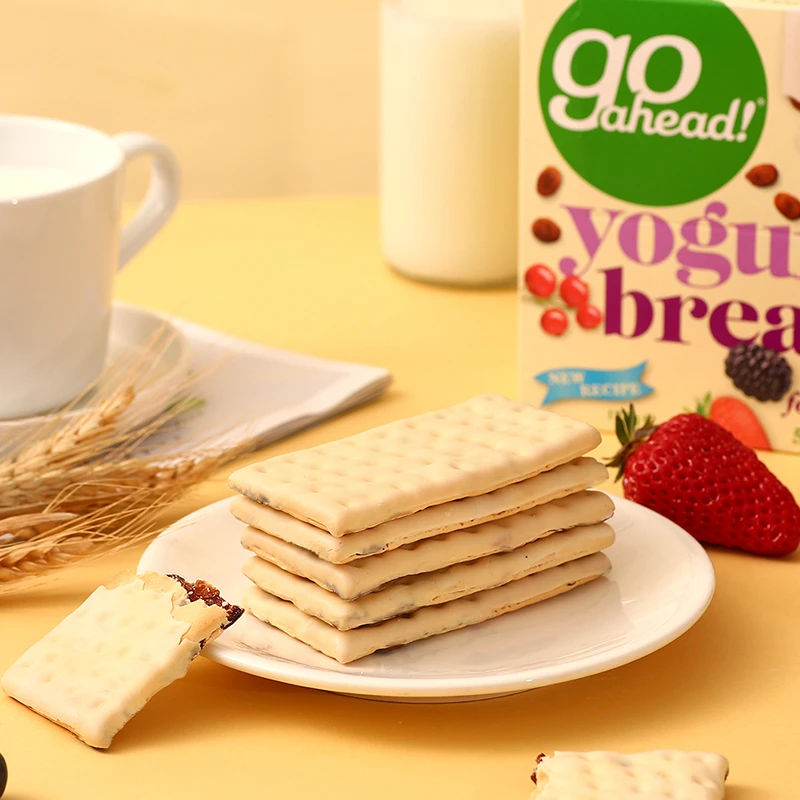 GOAHEAD果悠萃饼干酸奶涂层夹心饼干  178g*4盒