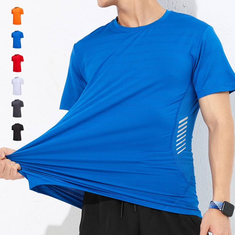 2023夏季跑步短袖男运动吸汗速干透气半袖宽松上衣健身训练服t恤